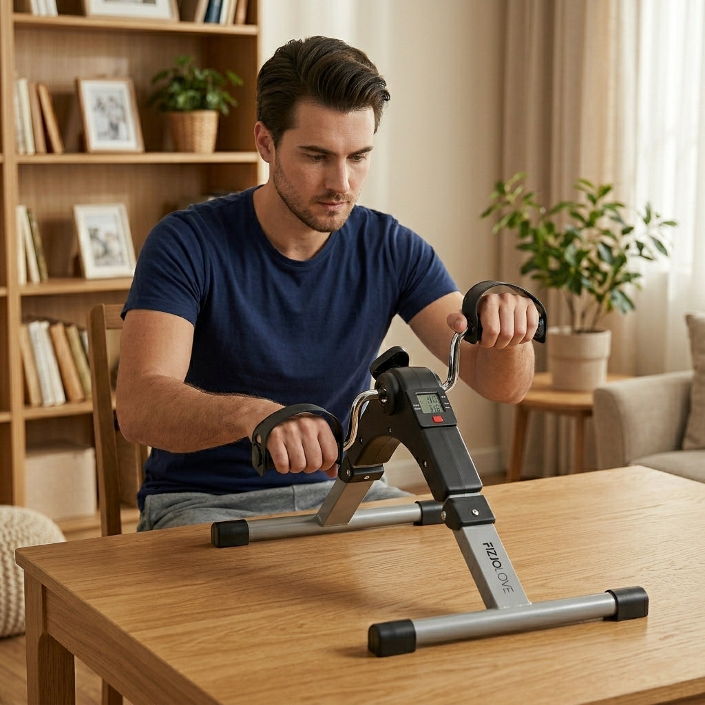 ROWER REHABILITACYJNY TRENINGOWY ROTOR ROWEREK DO ĆWICZEŃ RĄK I NÓG FIZJOLOVE Z LICZNIKIEM LCD