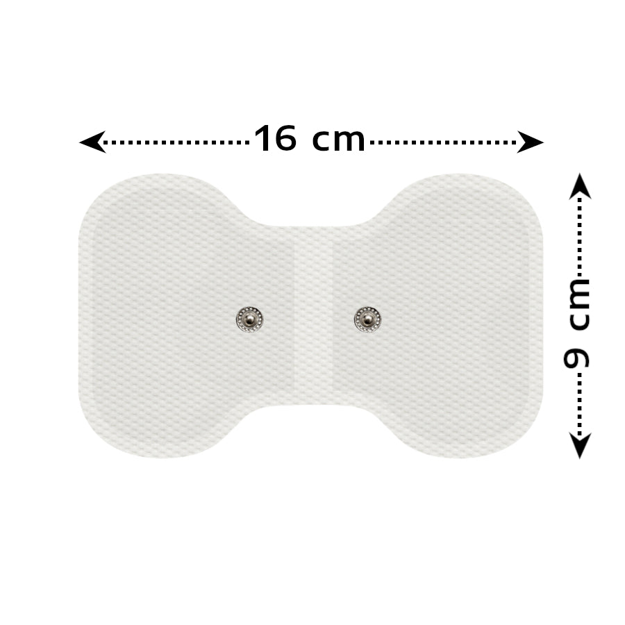 DUZA ELEKTRODA ŻELOWA ELEKTROSTYMULATOR TENS/EMS ELEKTRODY 16x9 CM MOTYLEK SNAP