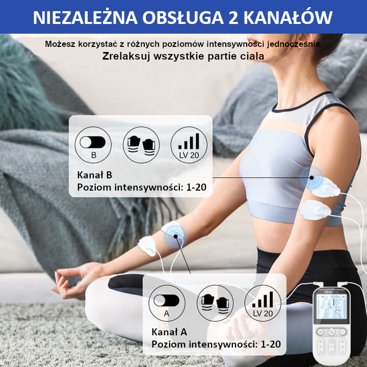 Elektrostymulator mięśni AS9026 ZESTAW XXL Fizjolove