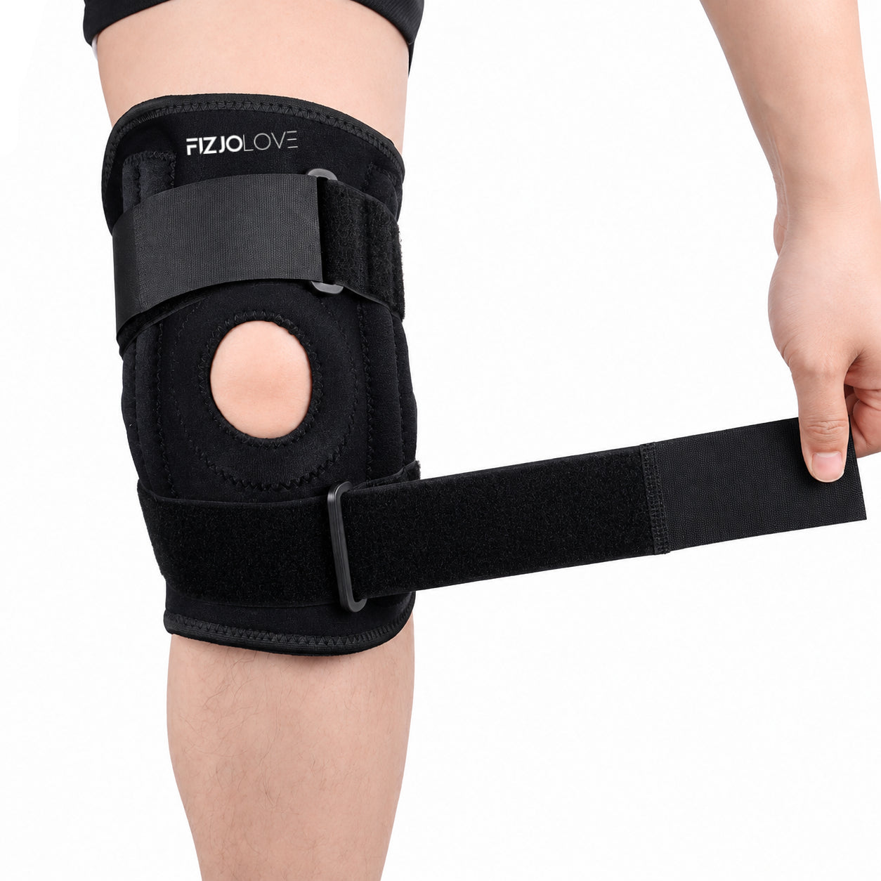 ORTEZA KOLANA XL STABILIZATOR Z FISZBINAMI OPASKA STAWU KOLANOWEGO RZEPKI FIZJOLOVE