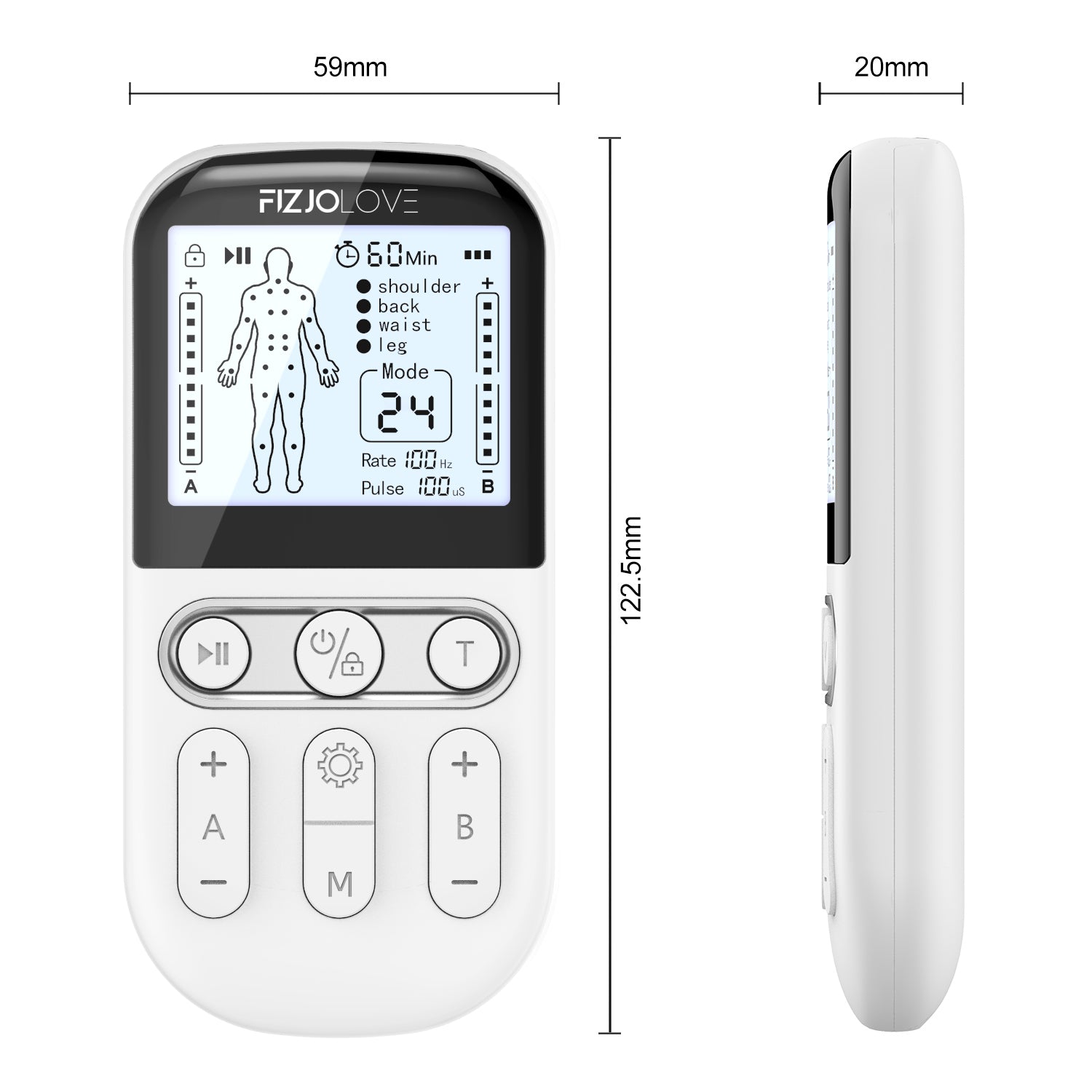 Elektrostymulator mięśni AS9026 Biały Fizjolove