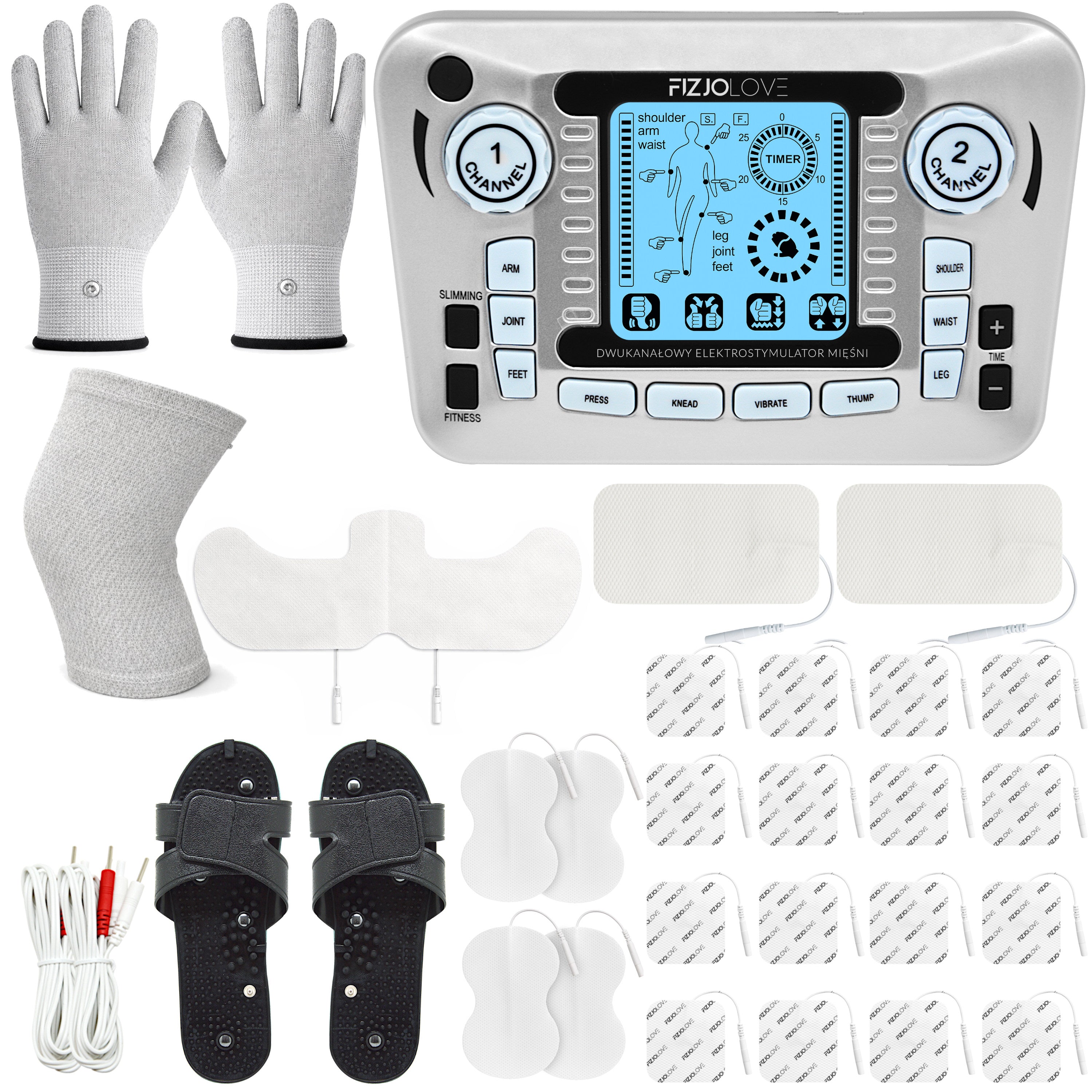 Muscle electrostimulator gray AS979 16 electrodes