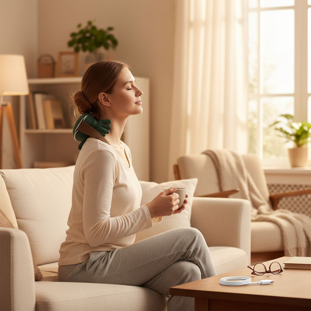 Bioniczny Masażer 5D Szyi i Ramion Podgrzewany Masażer Pleców Elektryczny