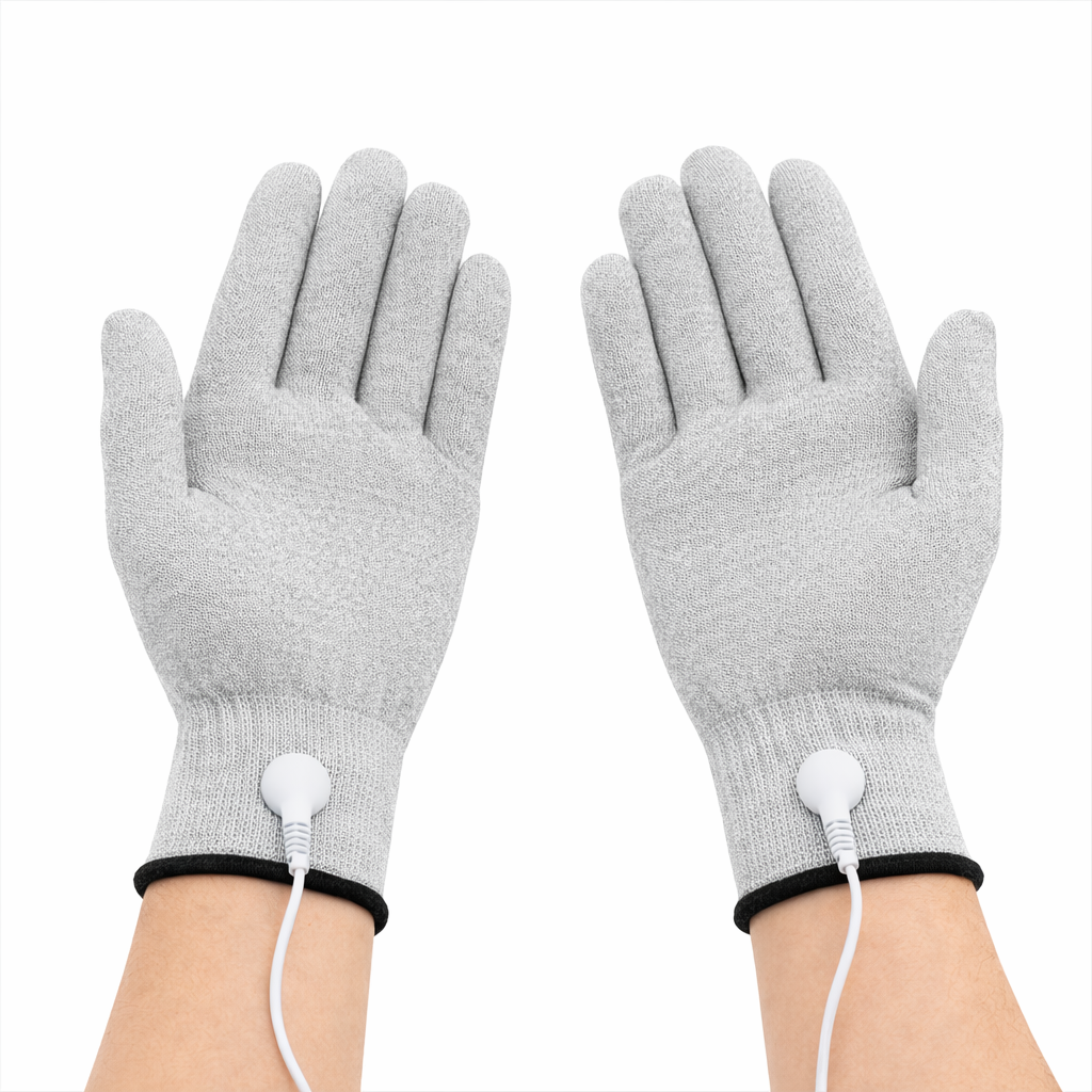 Elektrostymulator mięśni szary AS979 21 elektrodd Rękawiczki Opaska