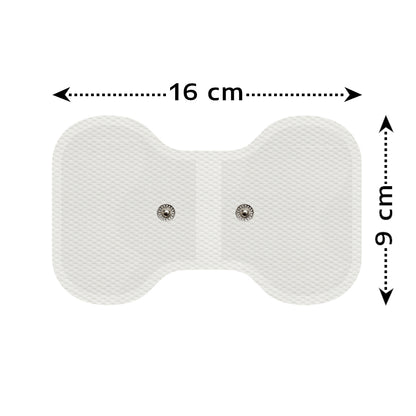 DUZA ELEKTRODA ŻELOWA ELEKTROSTYMULATOR TENS/EMS ELEKTRODY 16x9 CM MOTYLEK SNAP