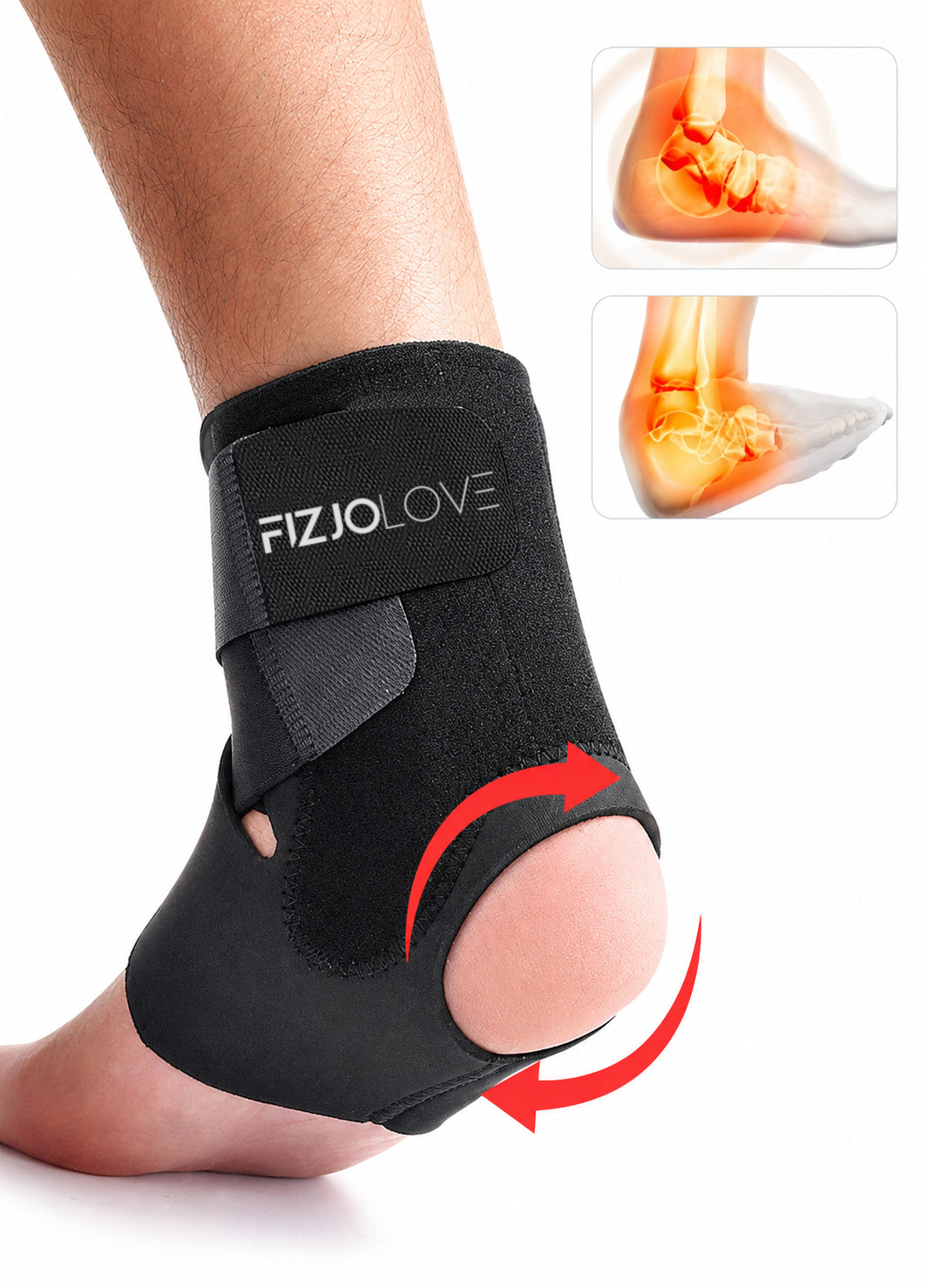 ORTEZA STAWU SKOKOWEGO STABILIZATOR KOSTKI STOPY FIZJOLOVE