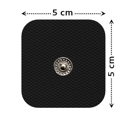 4x ELEKTRODA ŻELOWA ELEKTROSTYMULATOR TENS/EMS ELEKTRODY 2 PARY 5x5 cm SNAP CZARNE