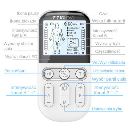 Elektrostymulator mięśni AS9026 Biały Fizjolove