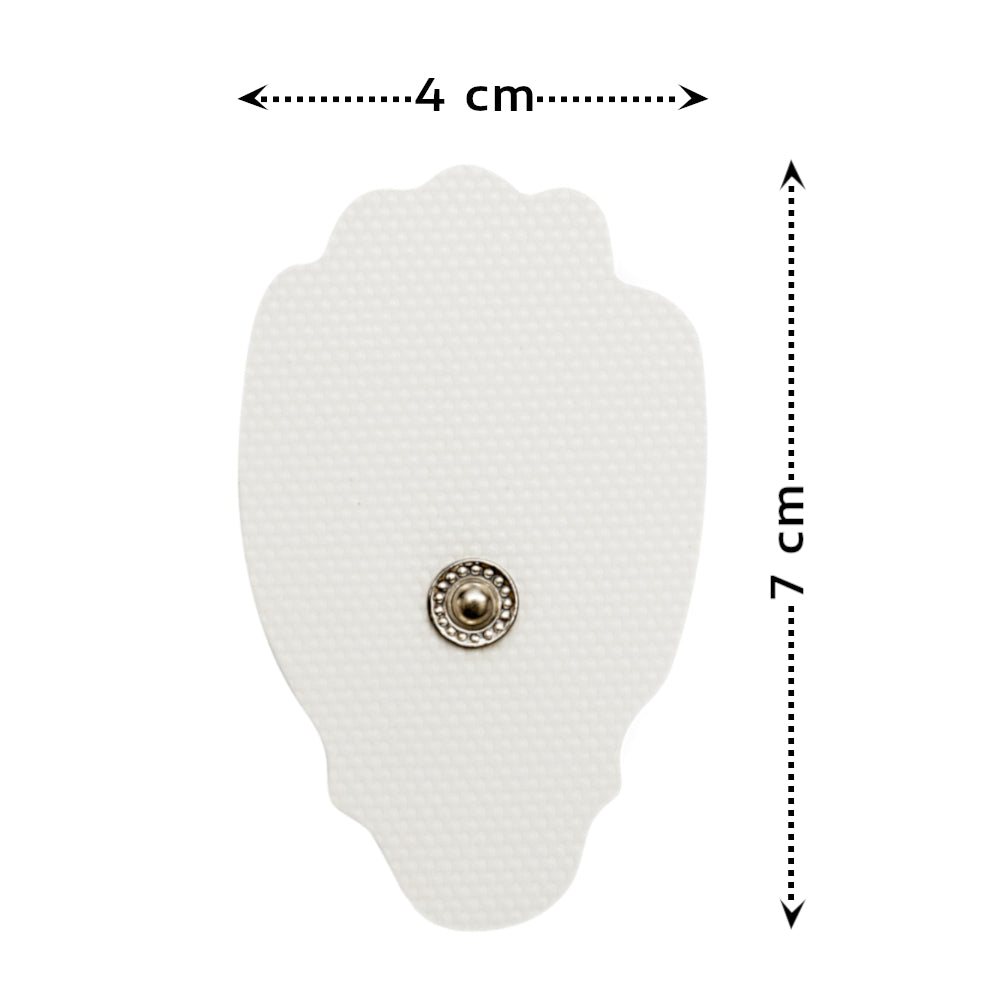 Elektrody żelowe białe snap 7x4,5 cm 4 sztuki