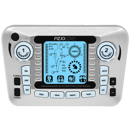 Elektrostymulator mięśni szary AS979 23 elektrody Rękawiczki Opaska