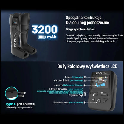 PRE-ORDER 06/10/2025 Lymphatic Drainage Compression Device Leg Massager Pressotherapy size L