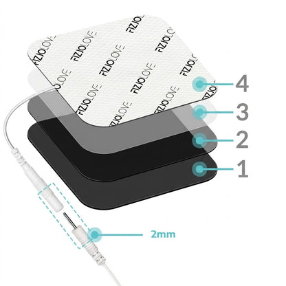 16x ELEKTRODA ŻELOWA ELEKTROSTYMULATOR TENS/EMS ELEKTRODY 8 PAR 5x5 cm