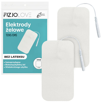 2x ELEKTRODA ŻELOWA ELEKTROSTYMULATOR TENS/EMS ELEKTRODY 9x5 cm