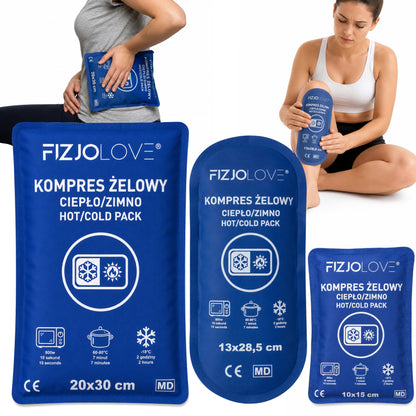KOMPRES ŻELOWY CIEPŁO ZIMNO Termiczny Okład Rozgrzewający Chłodzący ZESTAW 3 SZTUKI