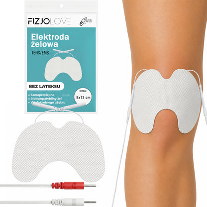 2x ELEKTRODA ŻELOWA ELEKTROSTYMULATOR TENS/EMS ELEKTRODY NA KOLANO 9x13 CM 2 SZTUKI