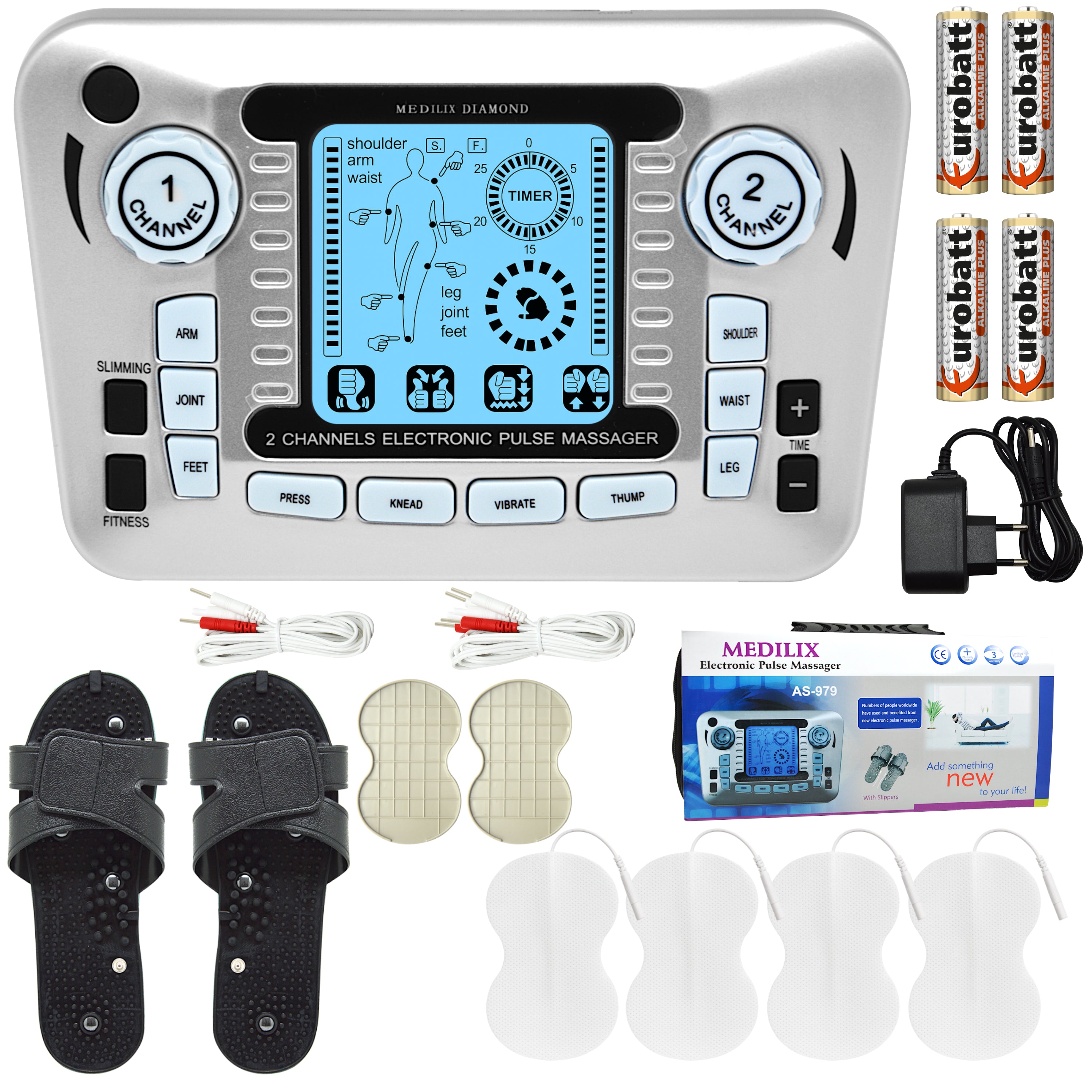 Elektrostymulator mięśni XXL szary AS979