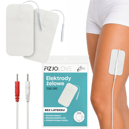 2x ELEKTRODA ŻELOWA ELEKTROSTYMULATOR TENS/EMS ELEKTRODY PARA 6x9 cm nakładki pady