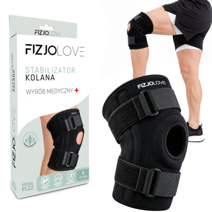 ORTEZA KOLANA XL STABILIZATOR Z FISZBINAMI OPASKA STAWU KOLANOWEGO RZEPKI FIZJOLOVE