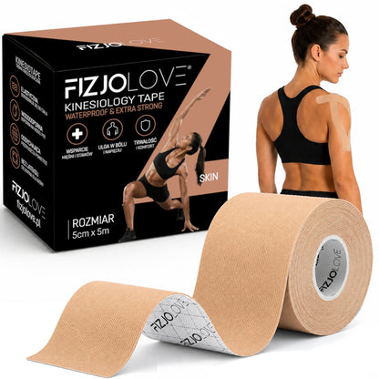 TAŚMA KINEZJOLOGICZNA DO TAPINGU TEJP KINESIO HIPOALERGICZNA WODOODPORNA