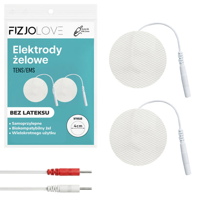 2x ELEKTRODA ŻELOWA ELEKTROSTYMULATOR TENS/EMS ELEKTRODY PARA OKRĄGŁE 4 CM