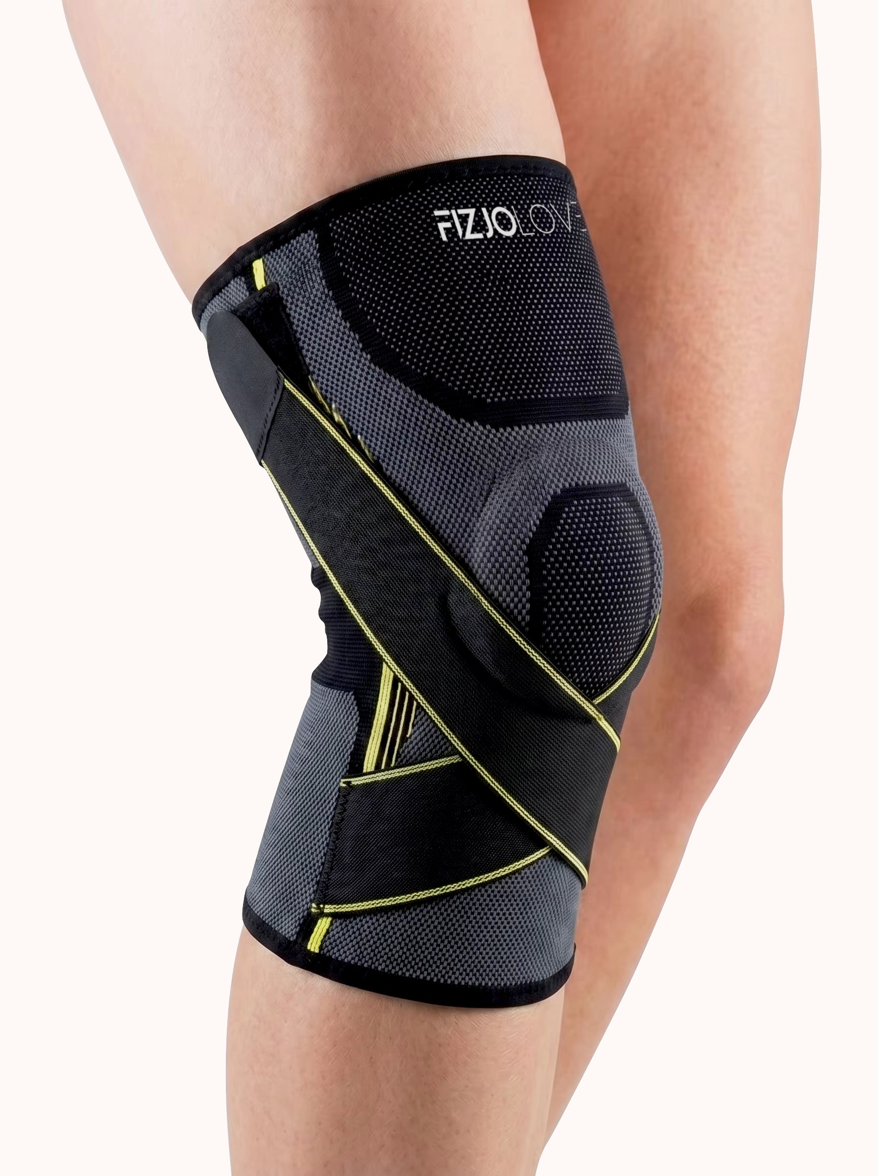 ORTEZA KOLANA STABILIZATOR WSPARCIEM RZEPKI OPASKA NA KOLANO ELASTYCZNA L FIZJOLOVE