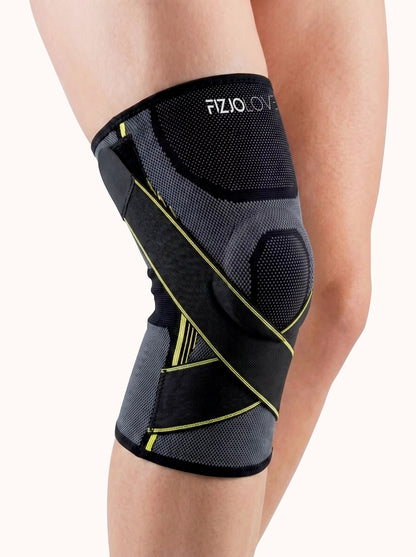 ORTEZA KOLANA STABILIZATOR WSPARCIEM RZEPKI OPASKA NA KOLANO ELASTYCZNA L FIZJOLOVE