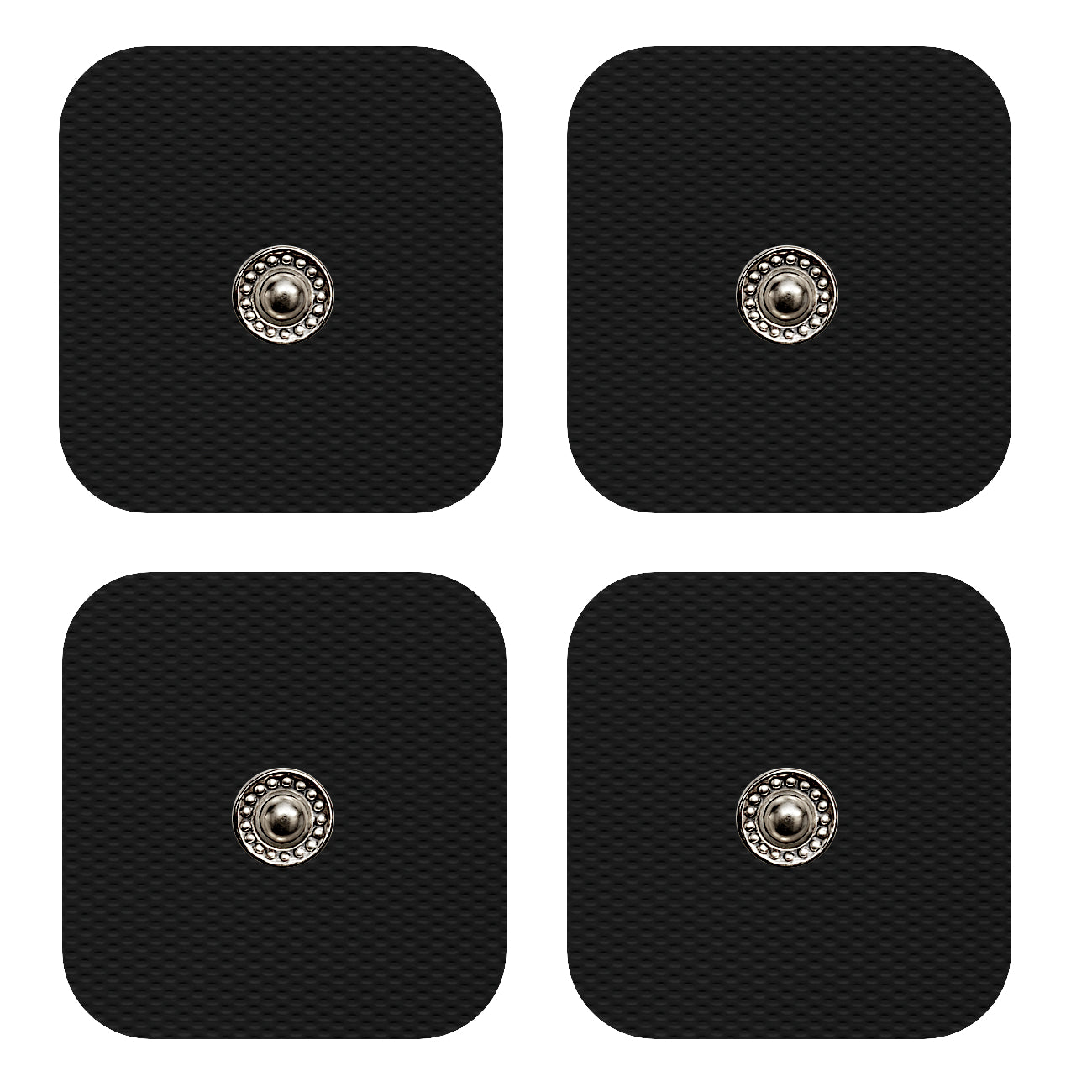 4x ELEKTRODA ŻELOWA ELEKTROSTYMULATOR TENS/EMS ELEKTRODY 2 PARY 5x5 cm SNAP CZARNE
