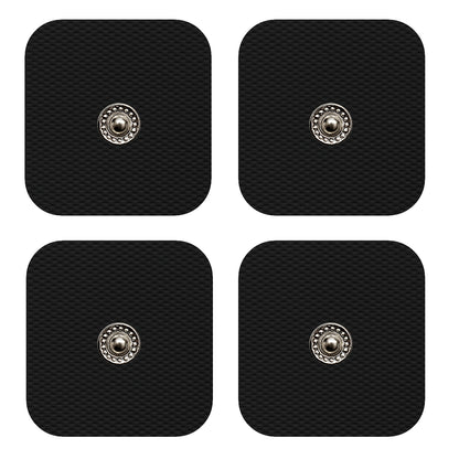 4x ELEKTRODA ŻELOWA ELEKTROSTYMULATOR TENS/EMS ELEKTRODY 2 PARY 5x5 cm SNAP CZARNE