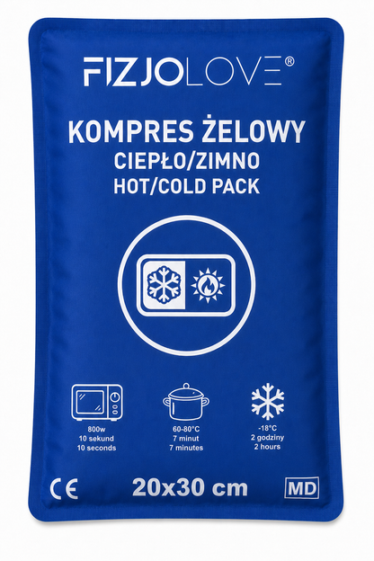 KOMPRES ŻELOWY CIEPŁO ZIMNO Termiczny Okład Rozgrzewający Chłodzący 20×30cm