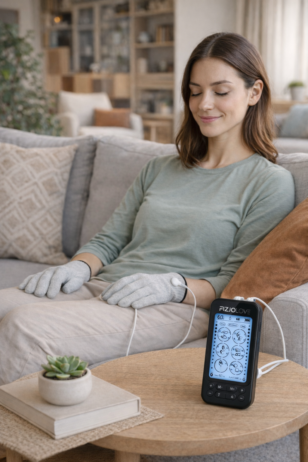 Rękawiczki Elektrody TENS EMS do Elektrostymulatora Masażera Rozmiar L elektrostymulacja