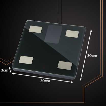 Elektroniczna waga łazienkowa analityczna LITE bluetooth pomiar tkanki BMI Czarna