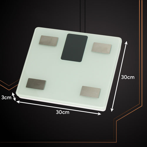 Elektroniczna waga łazienkowa analityczna LITE bluetooth pomiar tkanki BMI Biała