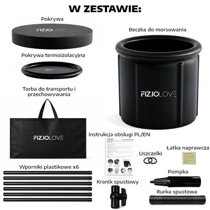 Beczka do Morsowania 320L Wanna Lodowa Przenośny Basen do Regeneracji Balia